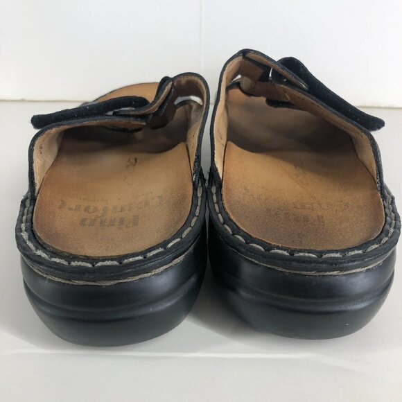 FINN COMFORT Pattaya Black Leather Sandals Sz 42EU / M 9-9.5 / W 11-11.5 - Picture 6 of 13